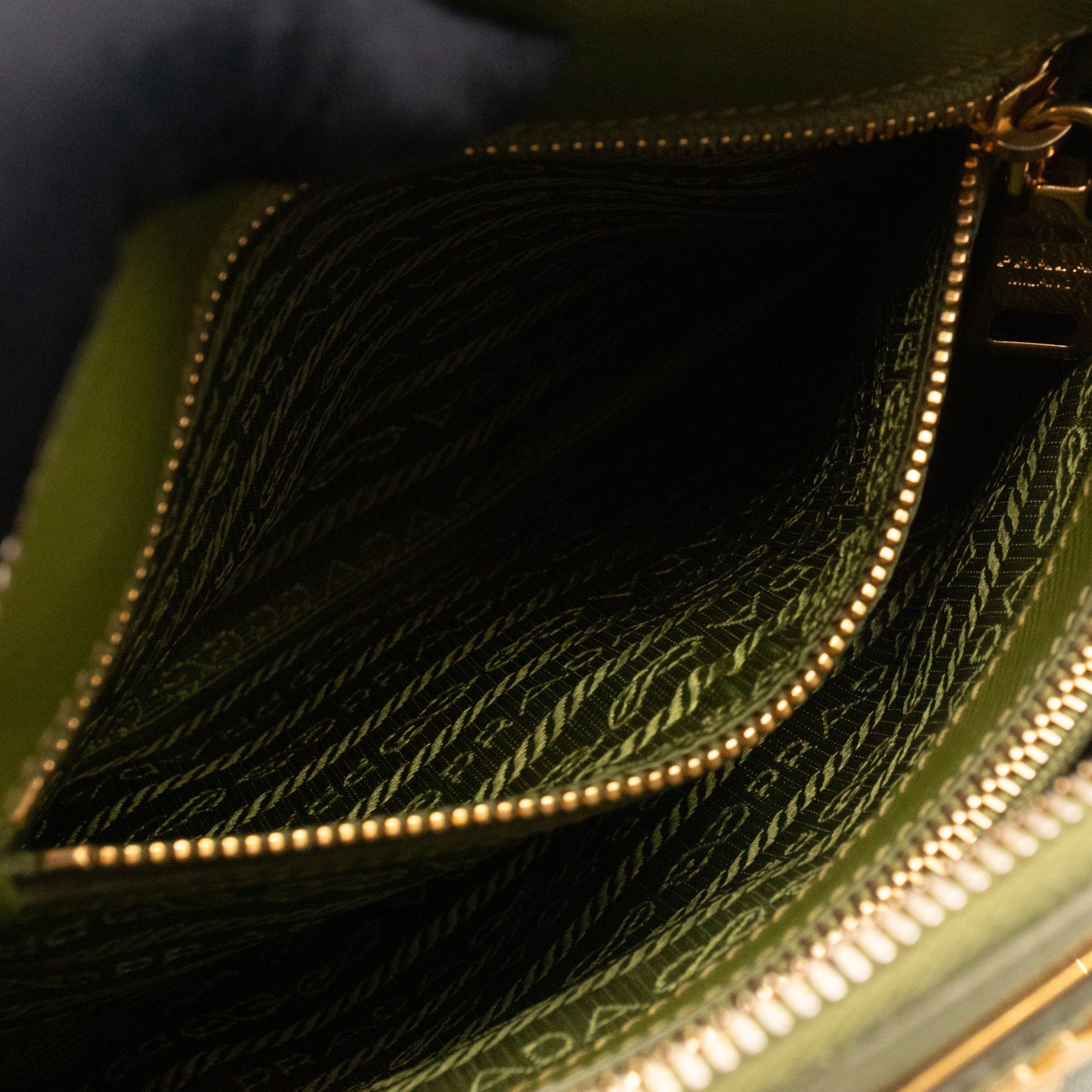 Promenade Small Green Saffiano Leather