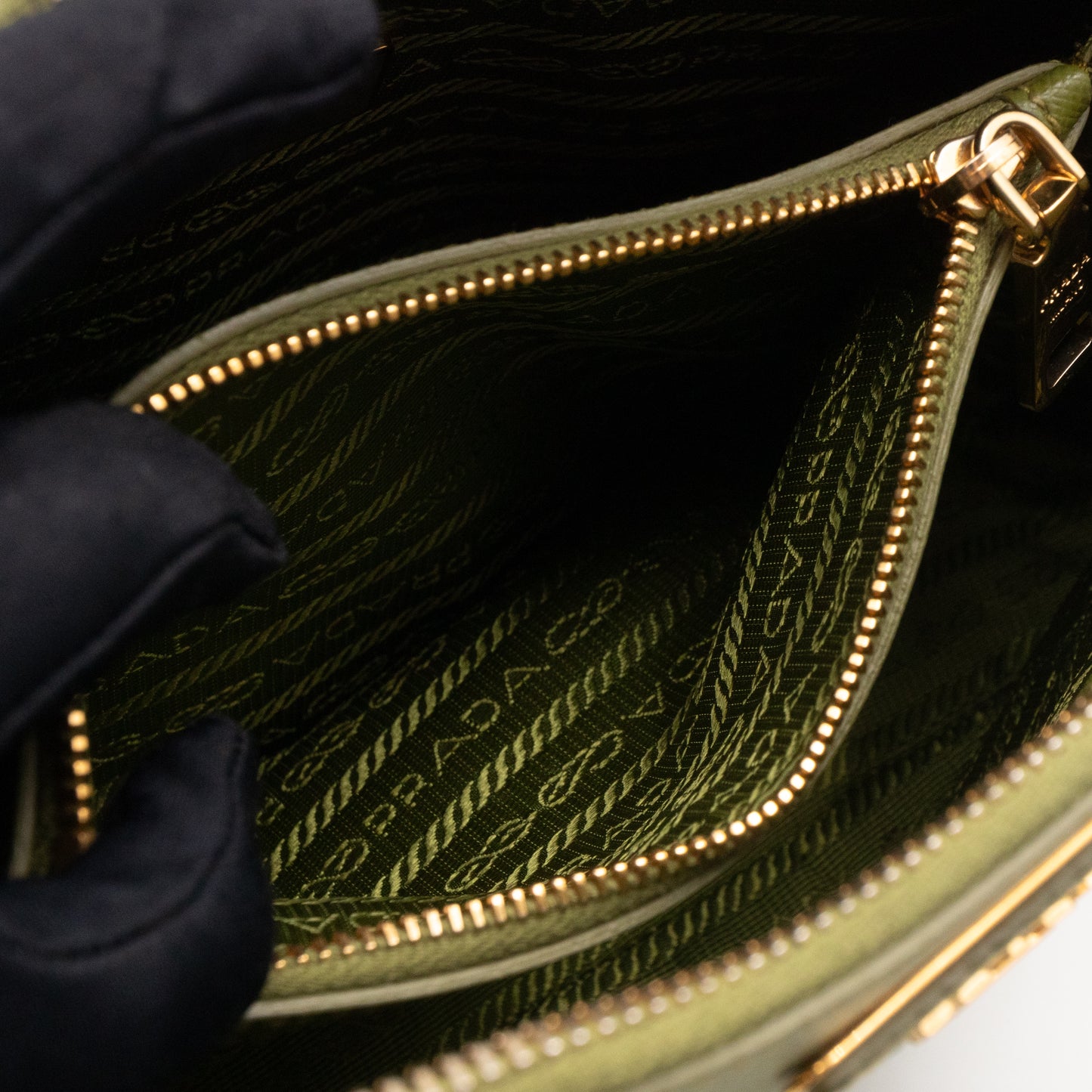 Promenade Small Green Saffiano Leather