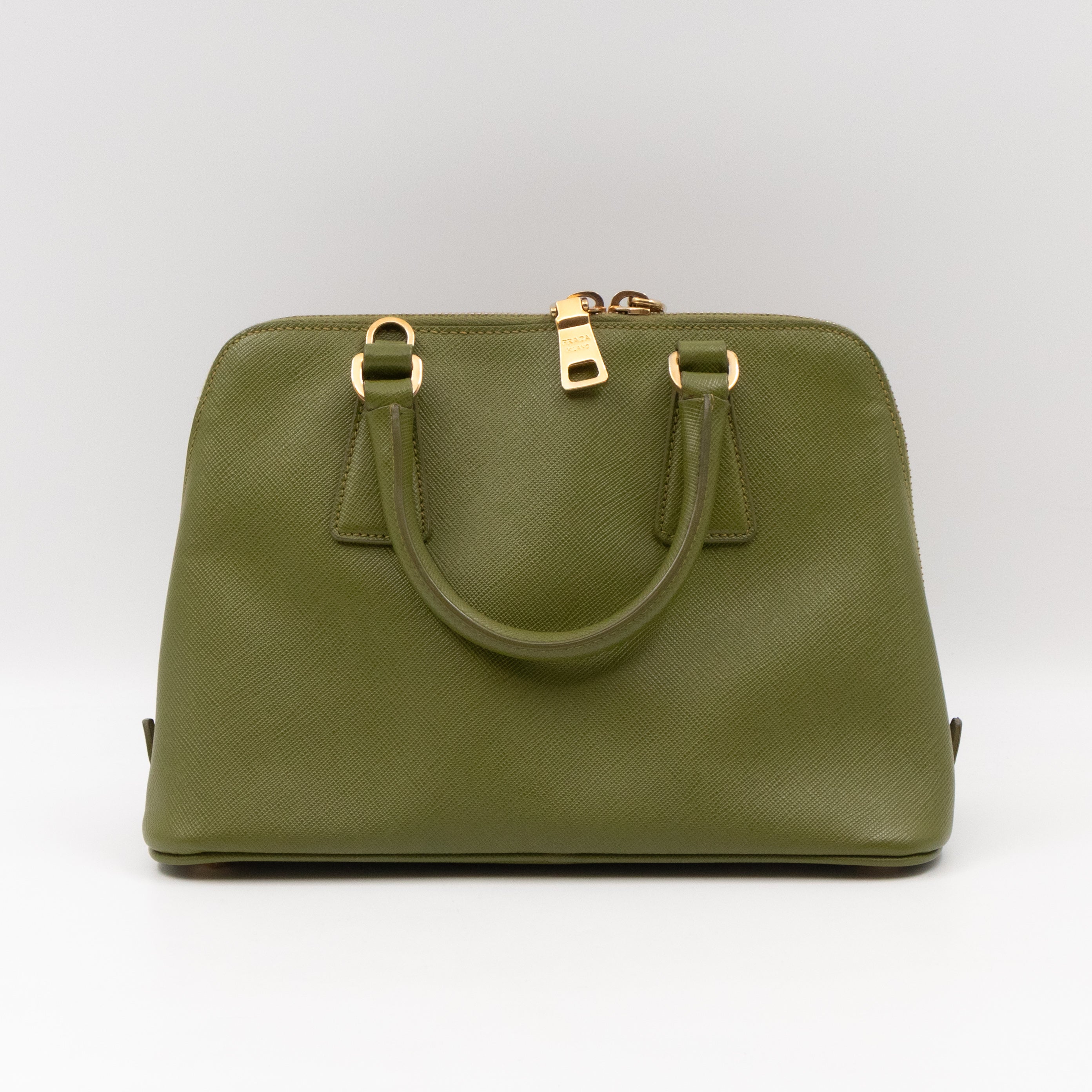 Promenade Small Green Saffiano Leather