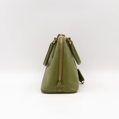 Promenade Small Green Saffiano Leather