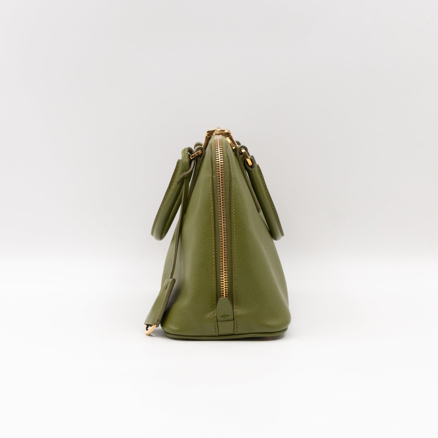 Promenade Small Green Saffiano Leather