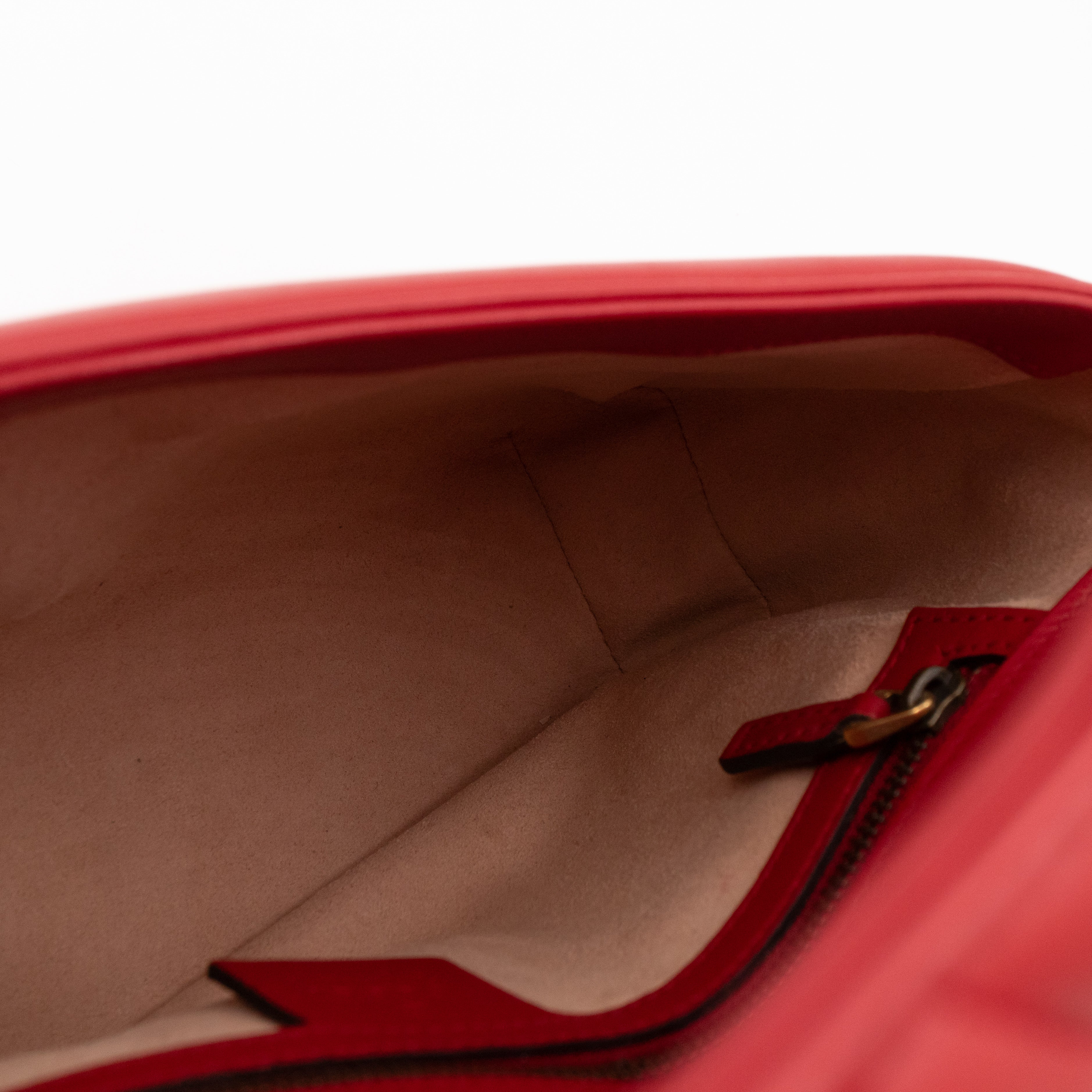 GG Marmont Small Flap Bag Red Matelasse Leather
