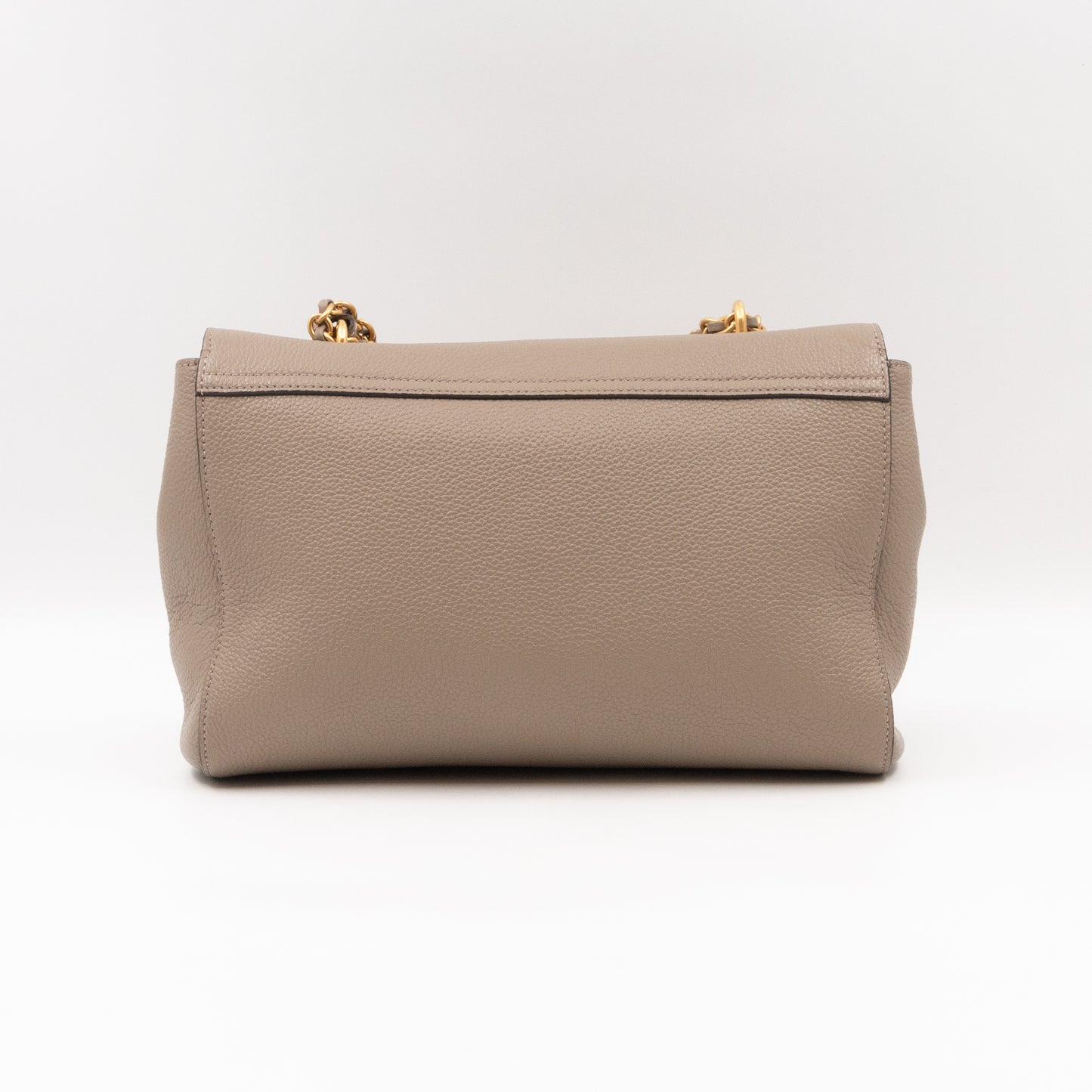 Lily Medium Grey Leather Gold