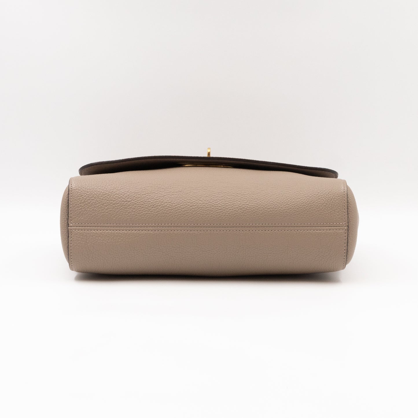 Lily Medium Grey Leather Gold