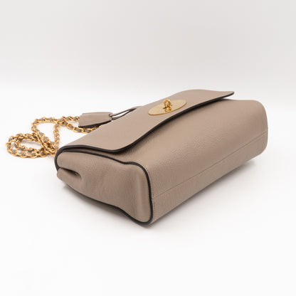 Lily Medium Grey Leather Gold