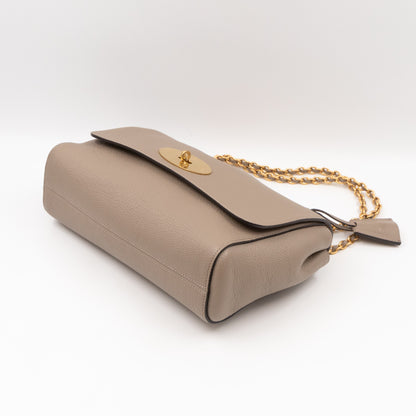 Lily Medium Grey Leather Gold