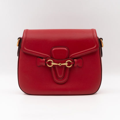 Lady Web Medium Hibiscus Red Leather