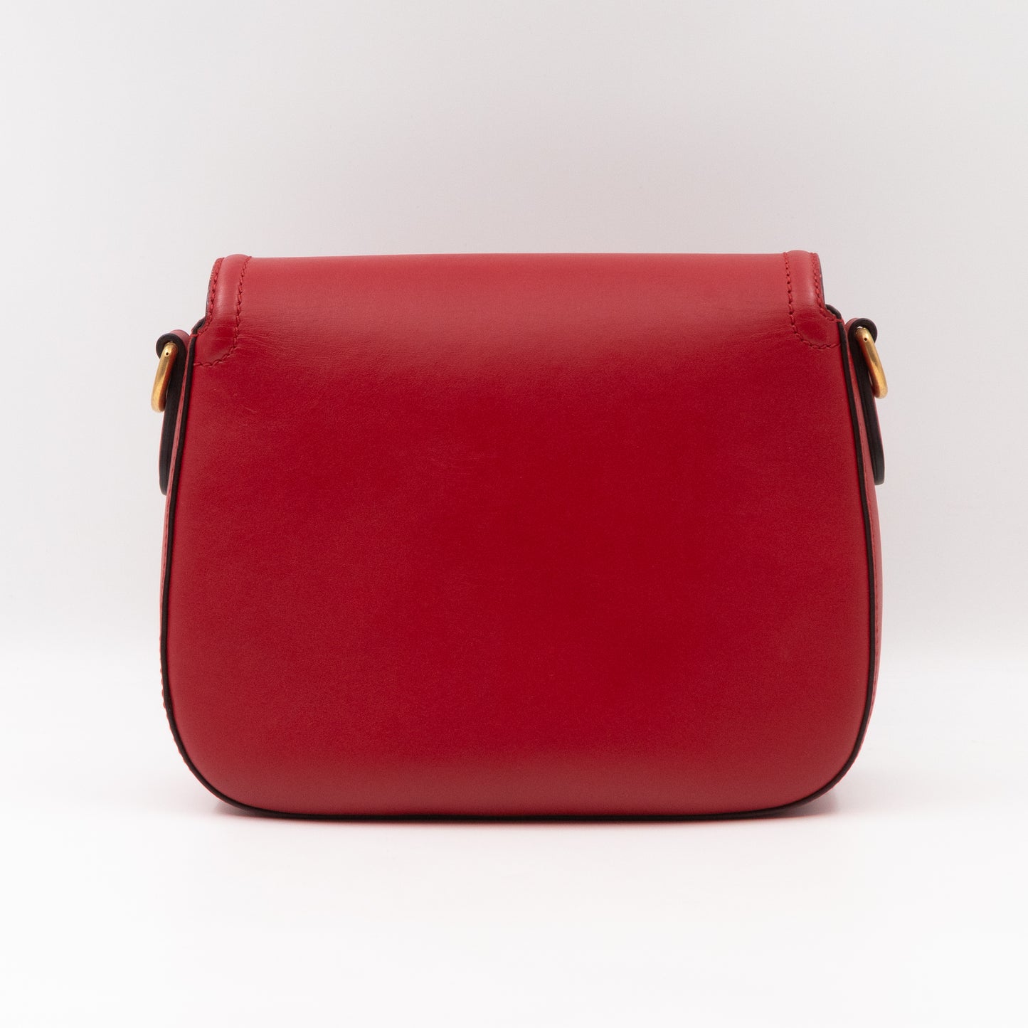 Lady Web Medium Hibiscus Red Leather