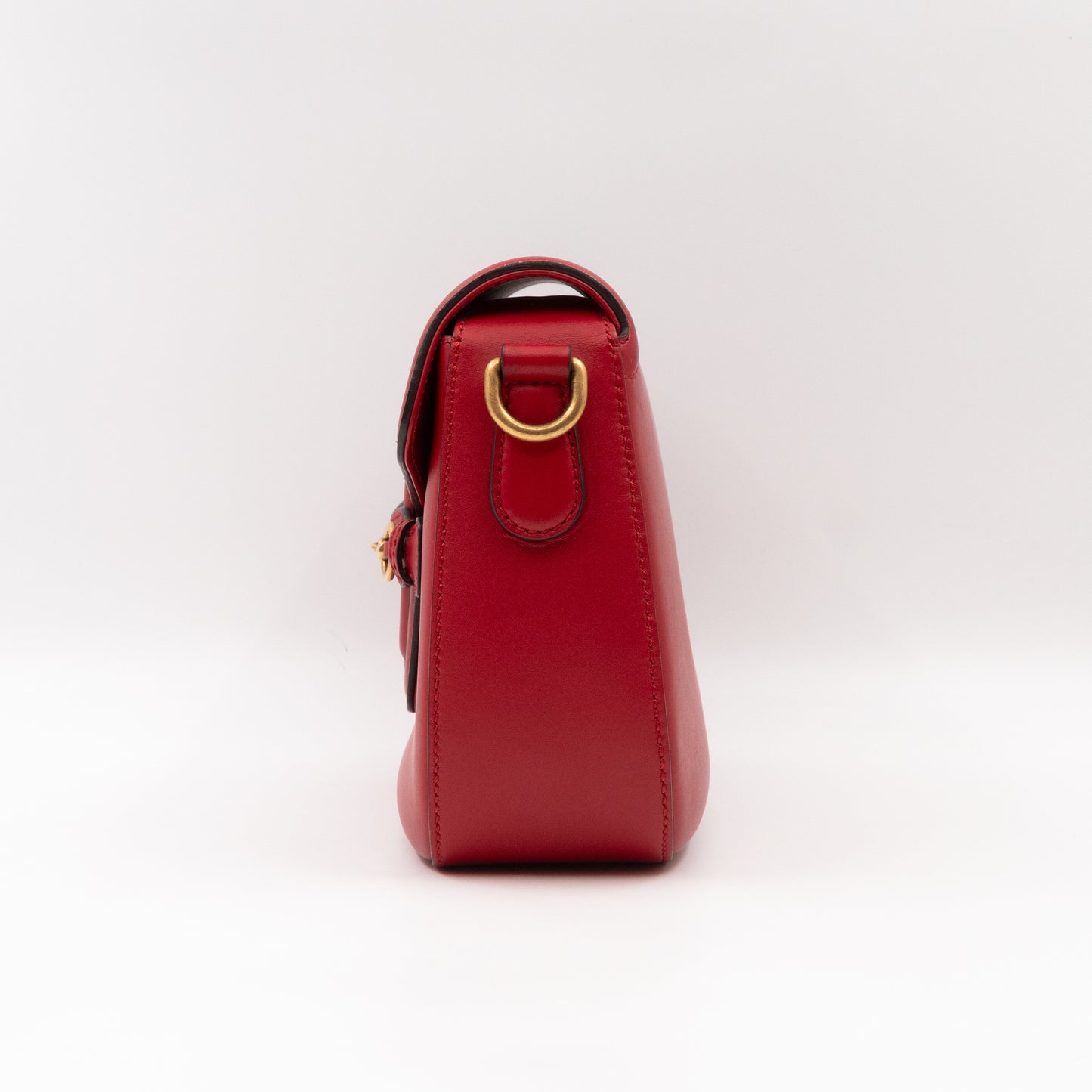 Lady Web Medium Hibiscus Red Leather