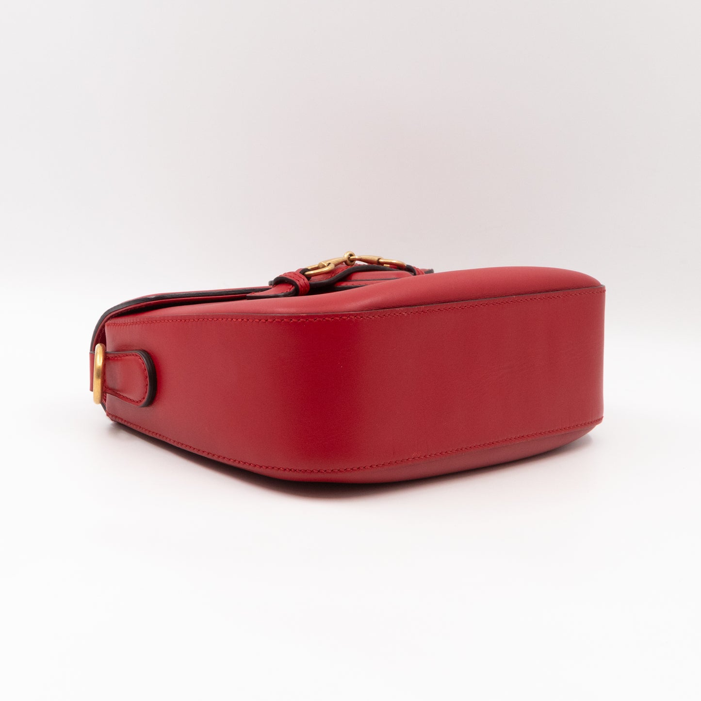 Lady Web Medium Hibiscus Red Leather