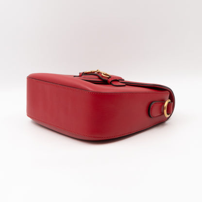 Lady Web Medium Hibiscus Red Leather