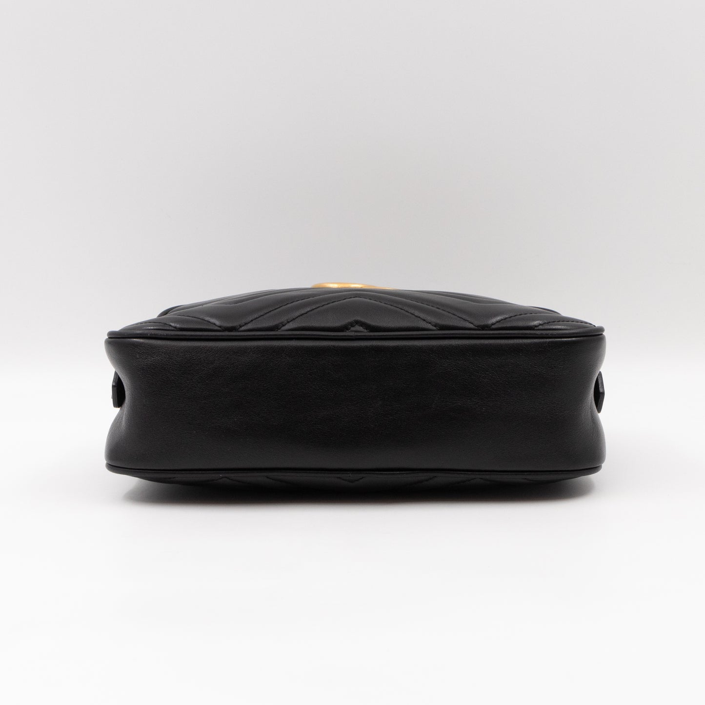 GG Marmont Small Matelasse Black Leather