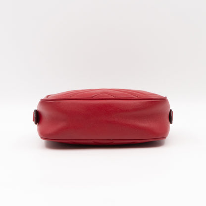 GG Marmont Matelassé Mini Red Leather Bag