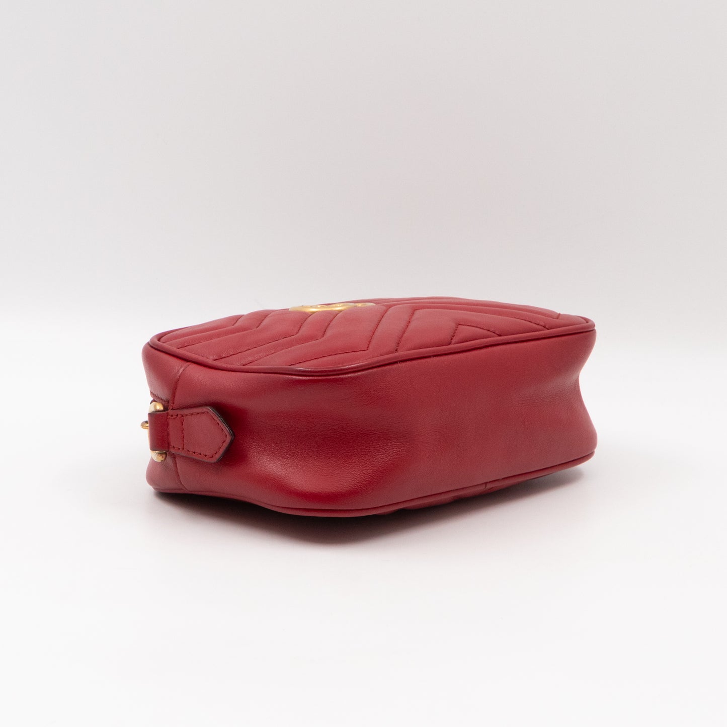 GG Marmont Matelassé Mini Red Leather Bag