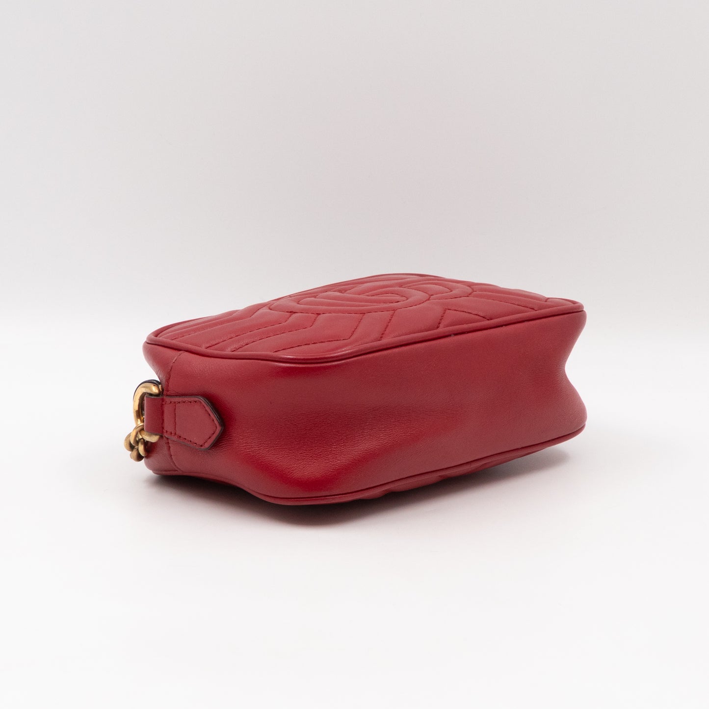 GG Marmont Matelassé Mini Red Leather Bag