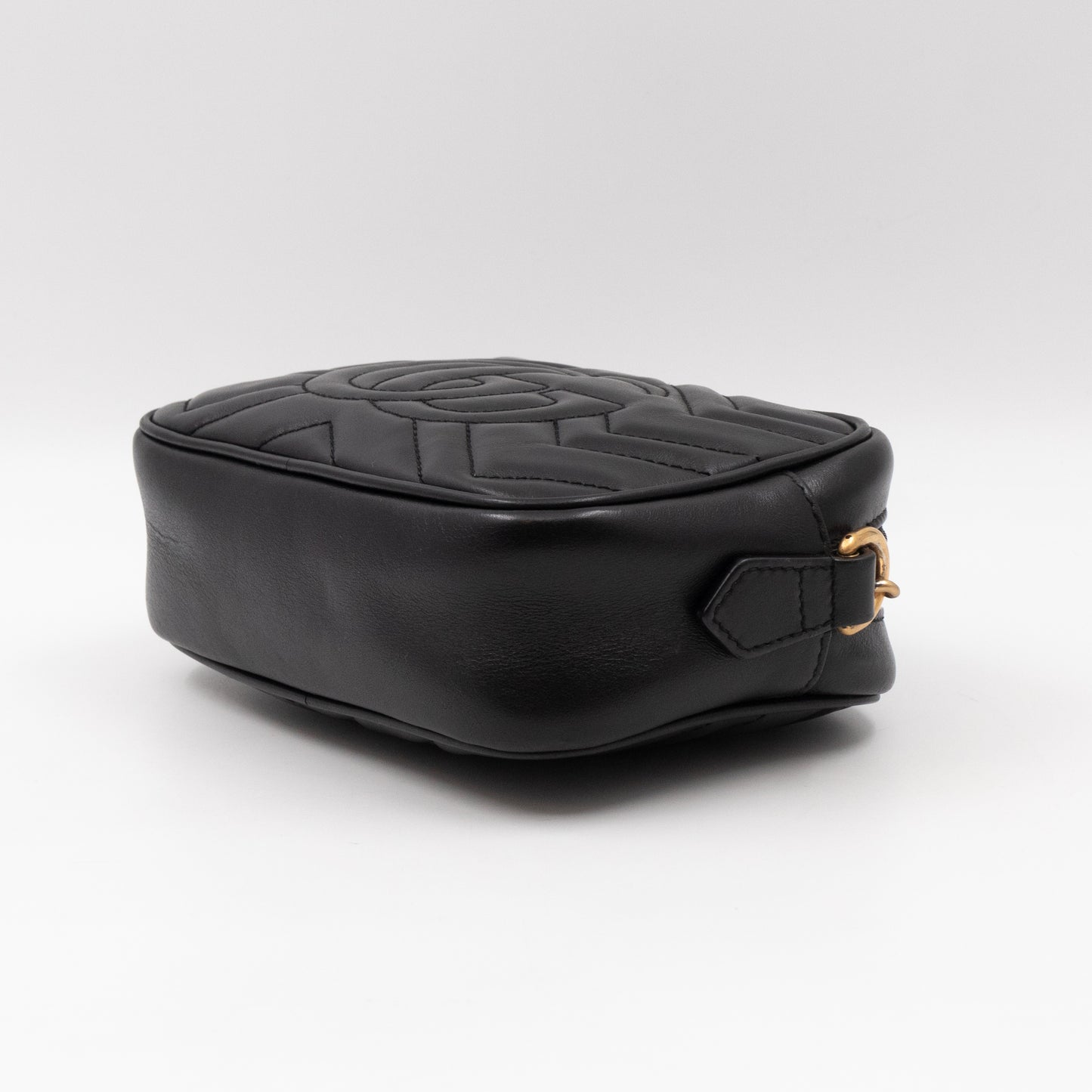 GG Marmont Mini Black Matelassé Leather