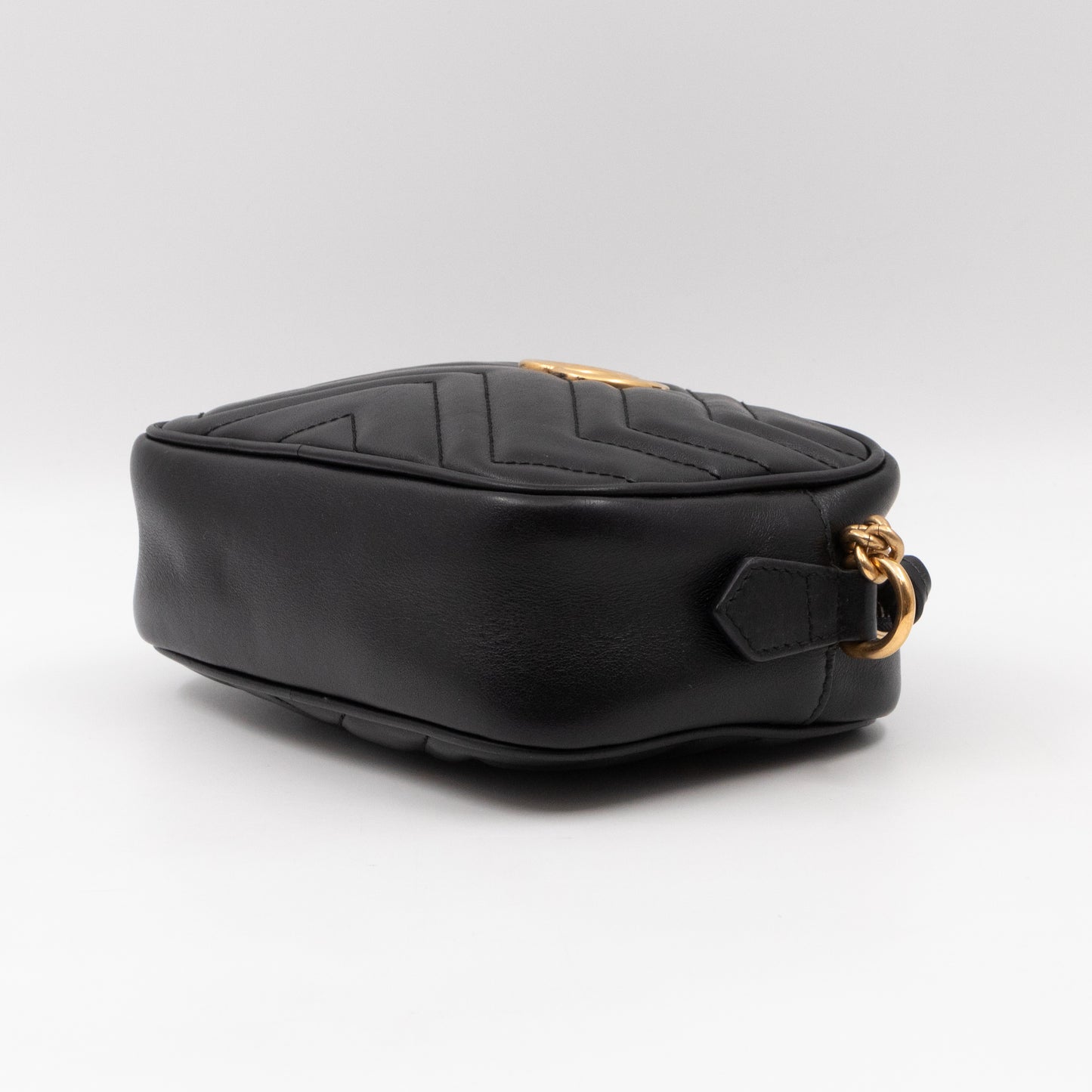 GG Marmont Mini Black Matelassé Leather