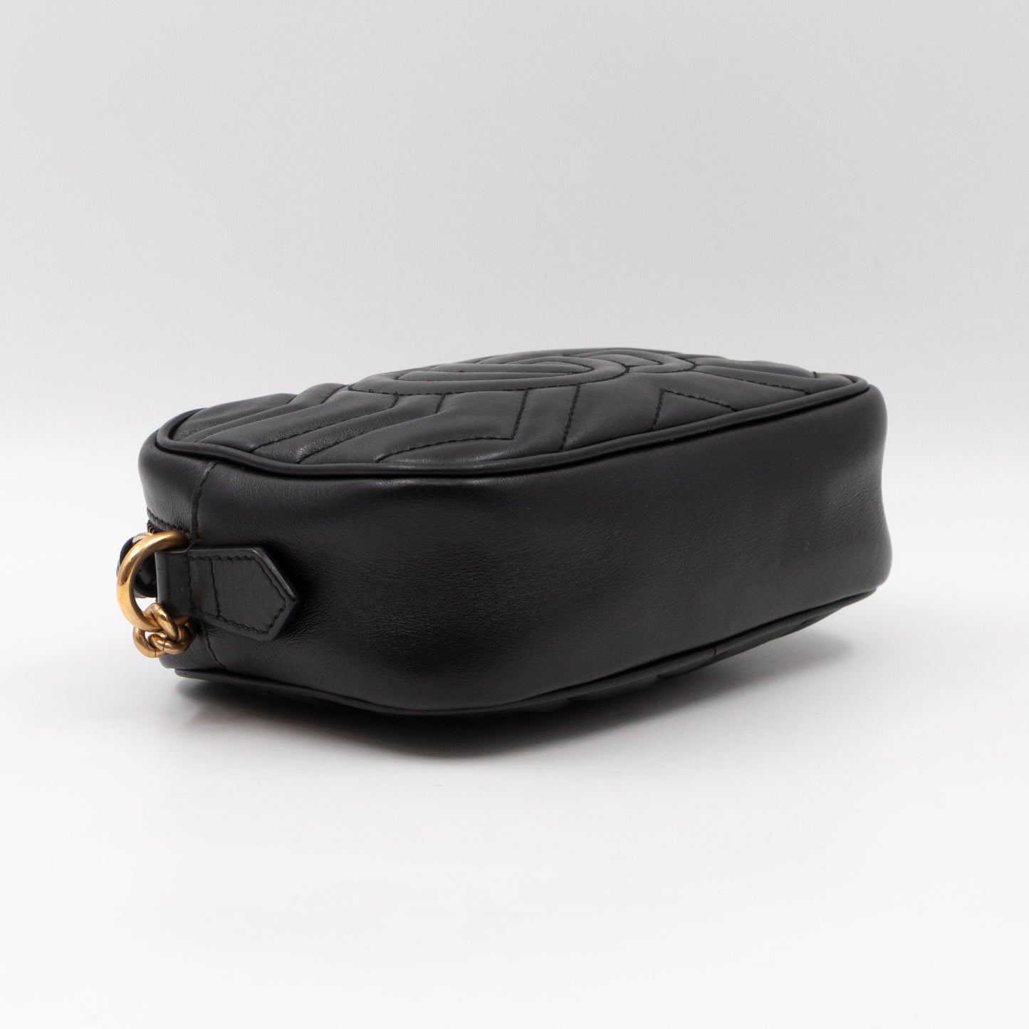 GG Marmont Mini Black Matelassé Leather