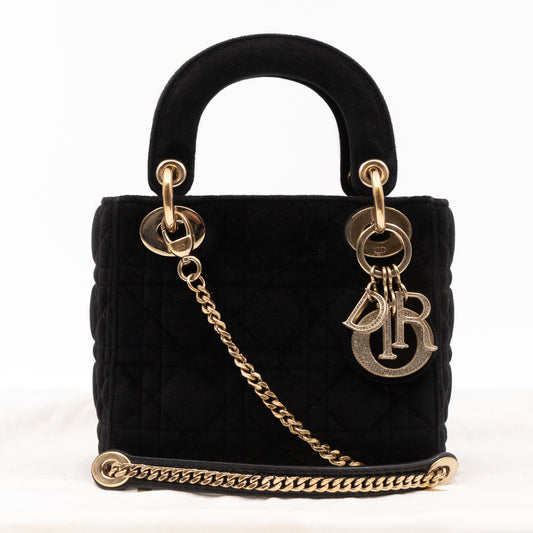 Lady Dior Mini Black Velvet