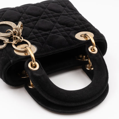 Lady Dior Mini Black Velvet