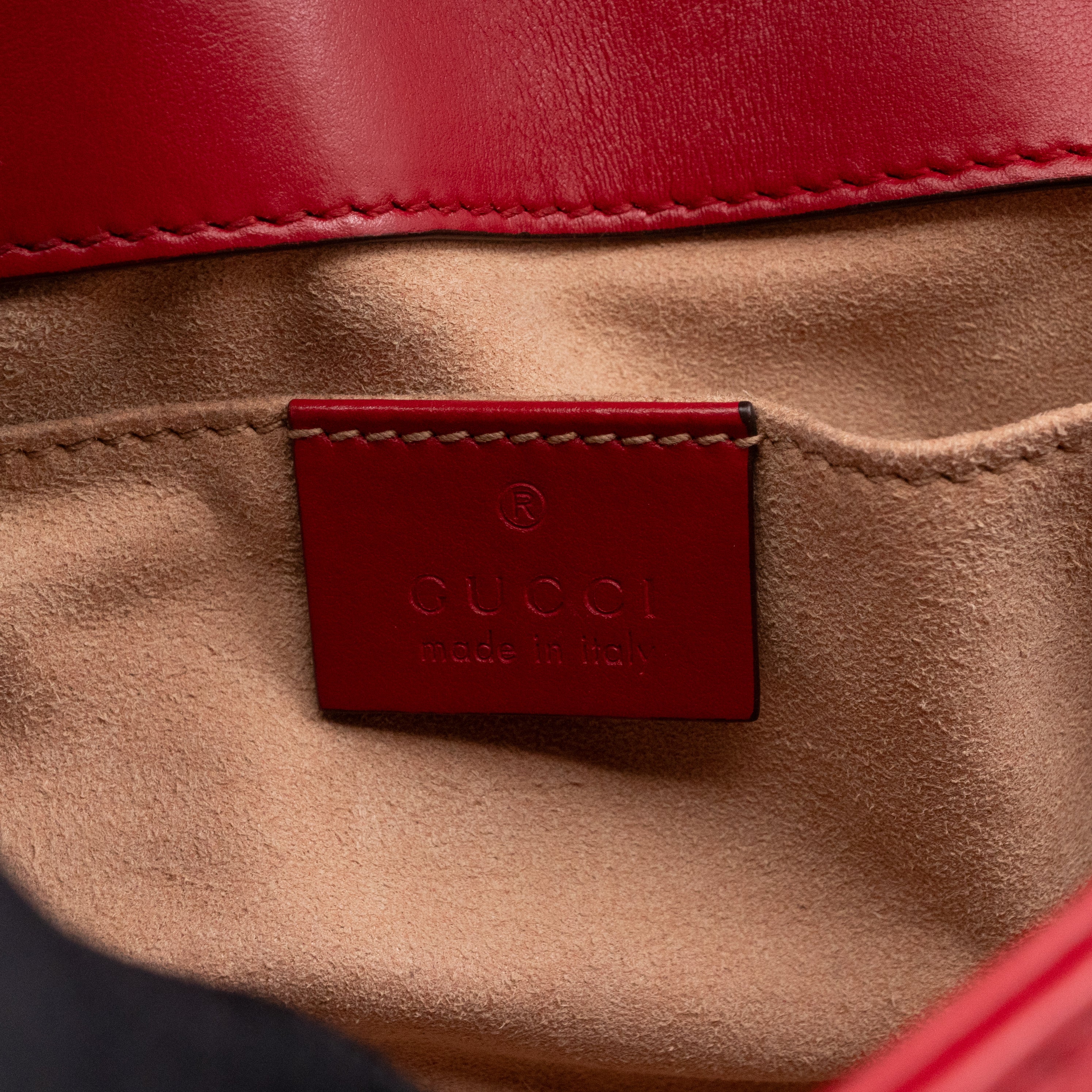 GG Marmont Flap Mini Red Leather