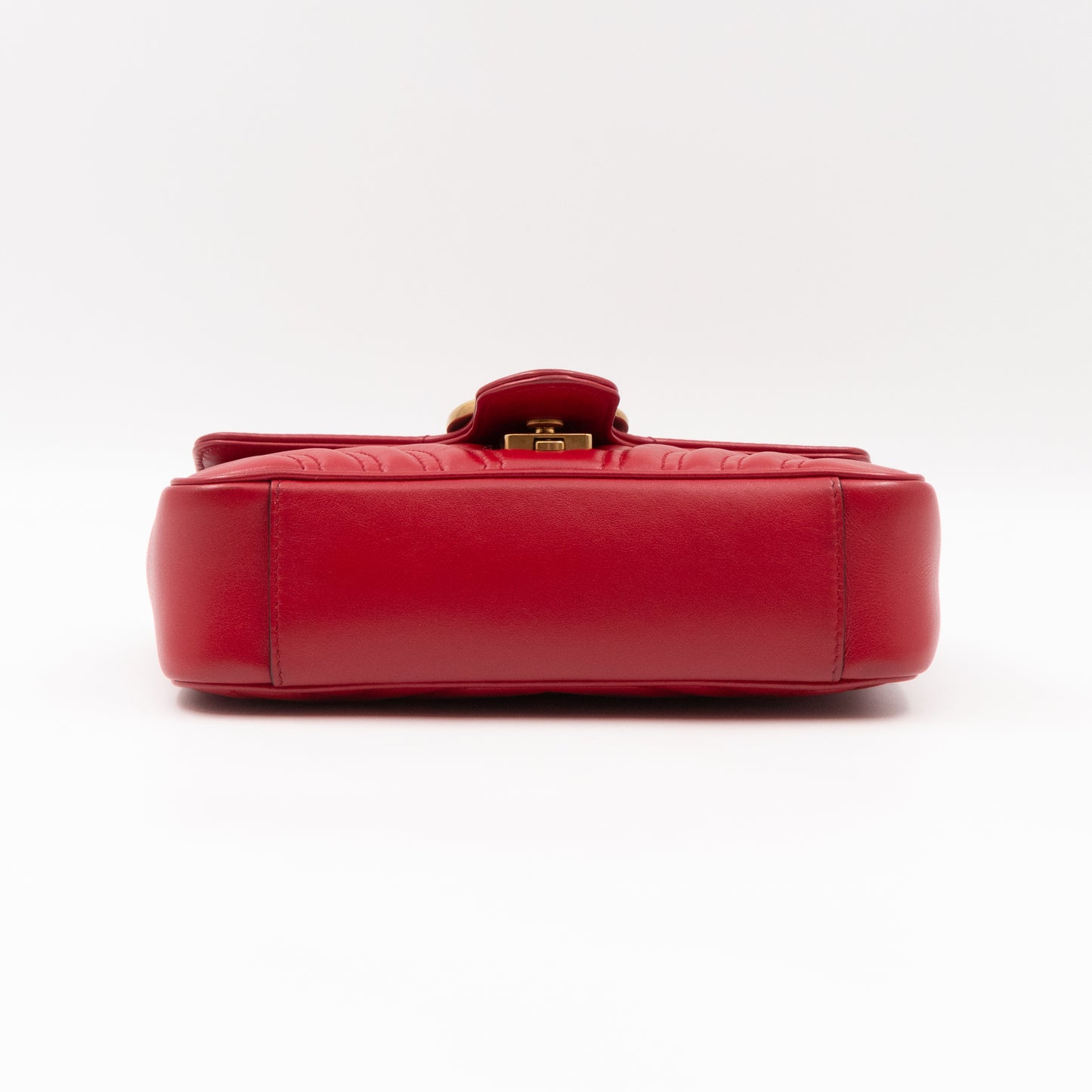 GG Marmont Flap Mini Red Matelassé Leather