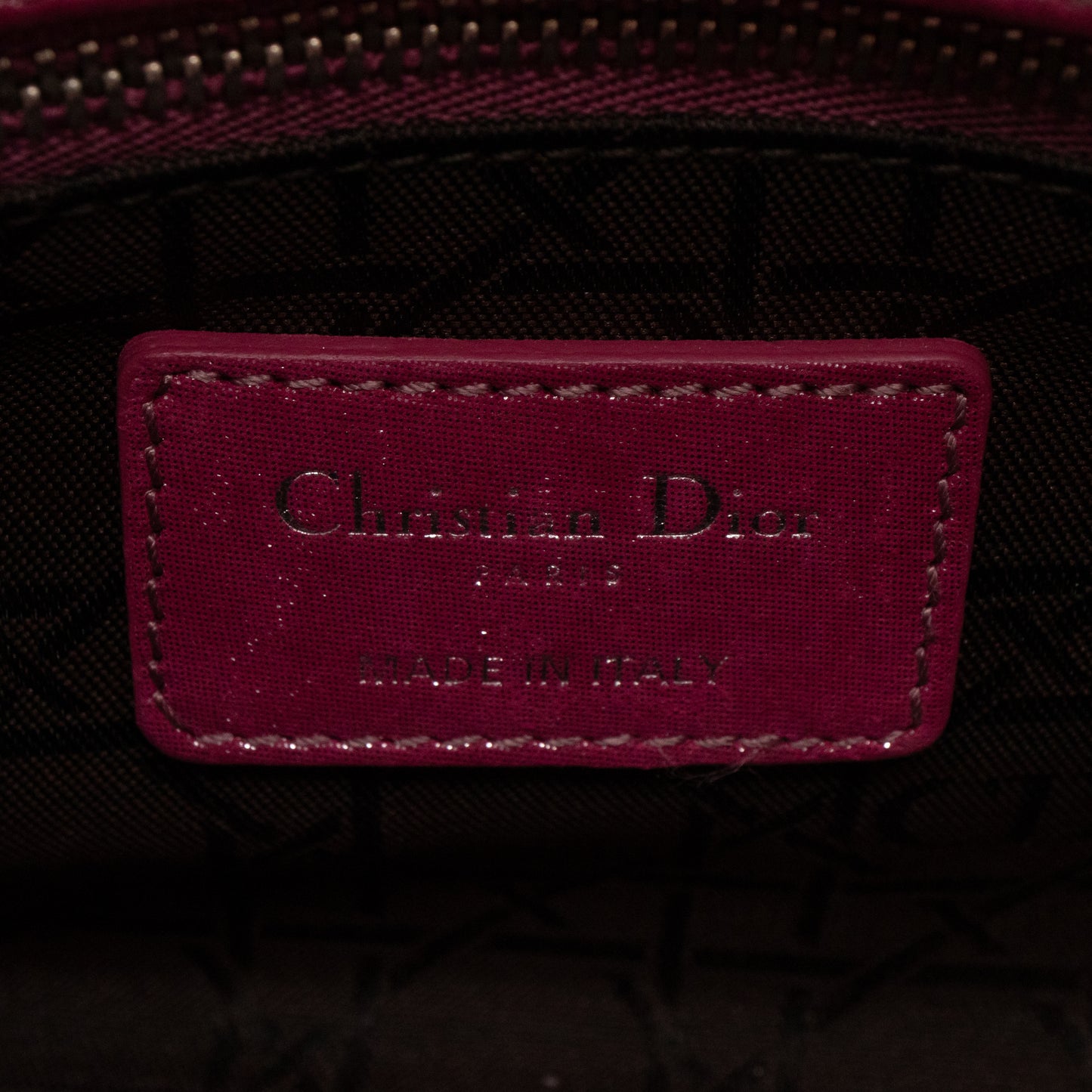 Lady Dior Mini Pink Metallic Leather