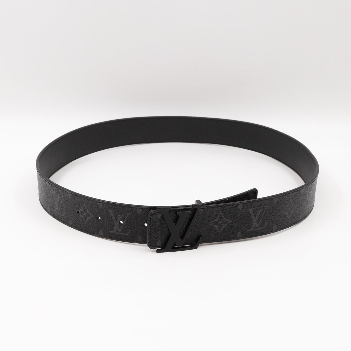 LV Initials Belt Monogram Eclipse Leather 90/36