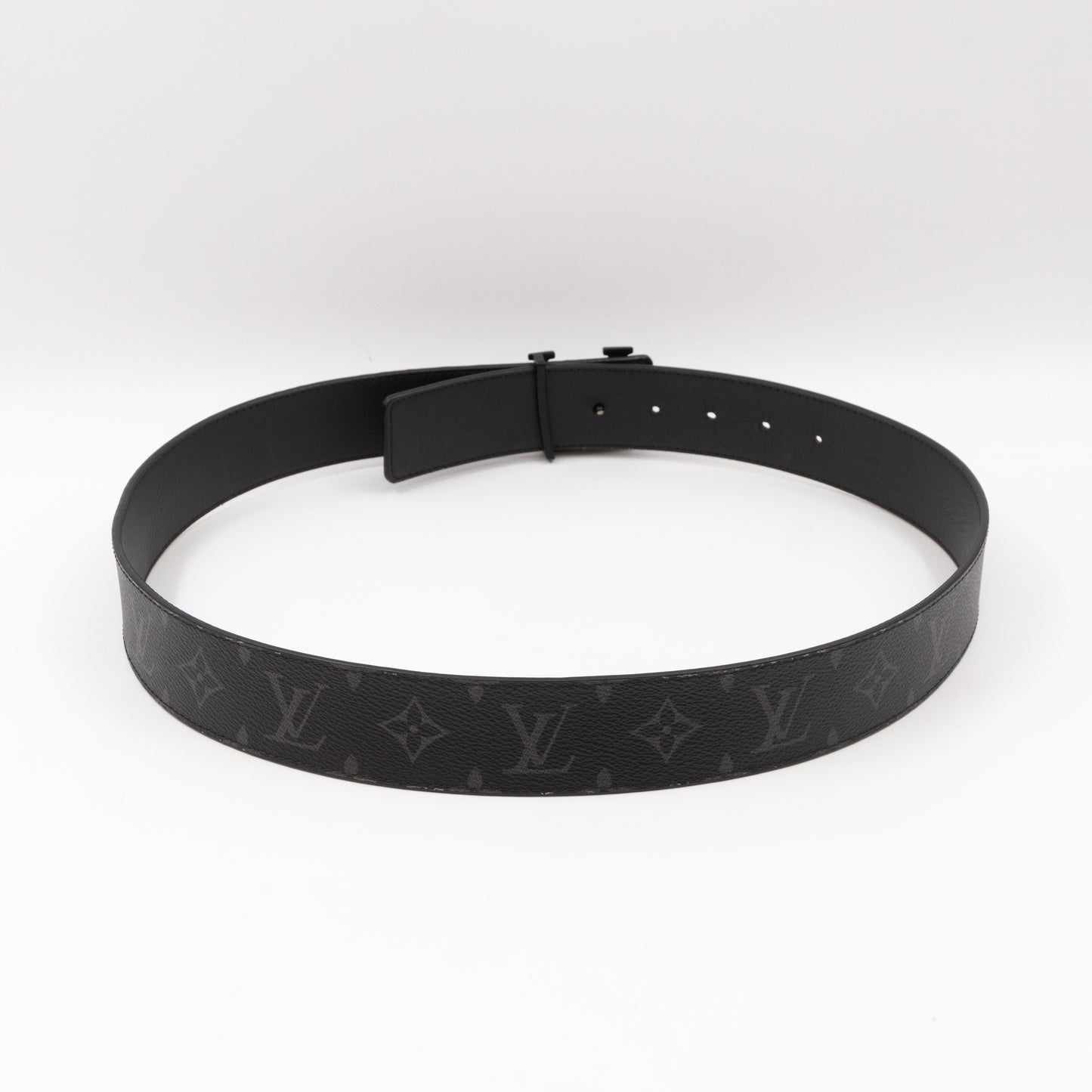 LV Initials Belt Monogram Eclipse Leather 90/36