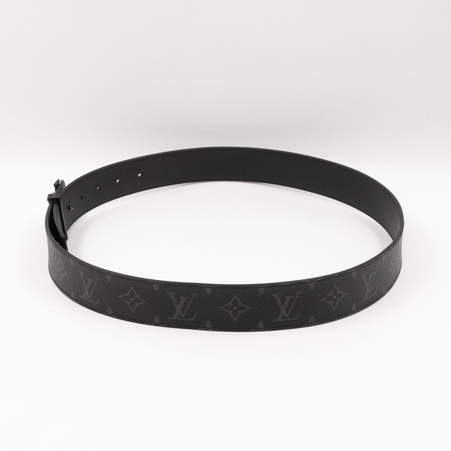 LV Initials Belt Monogram Eclipse Leather 90/36