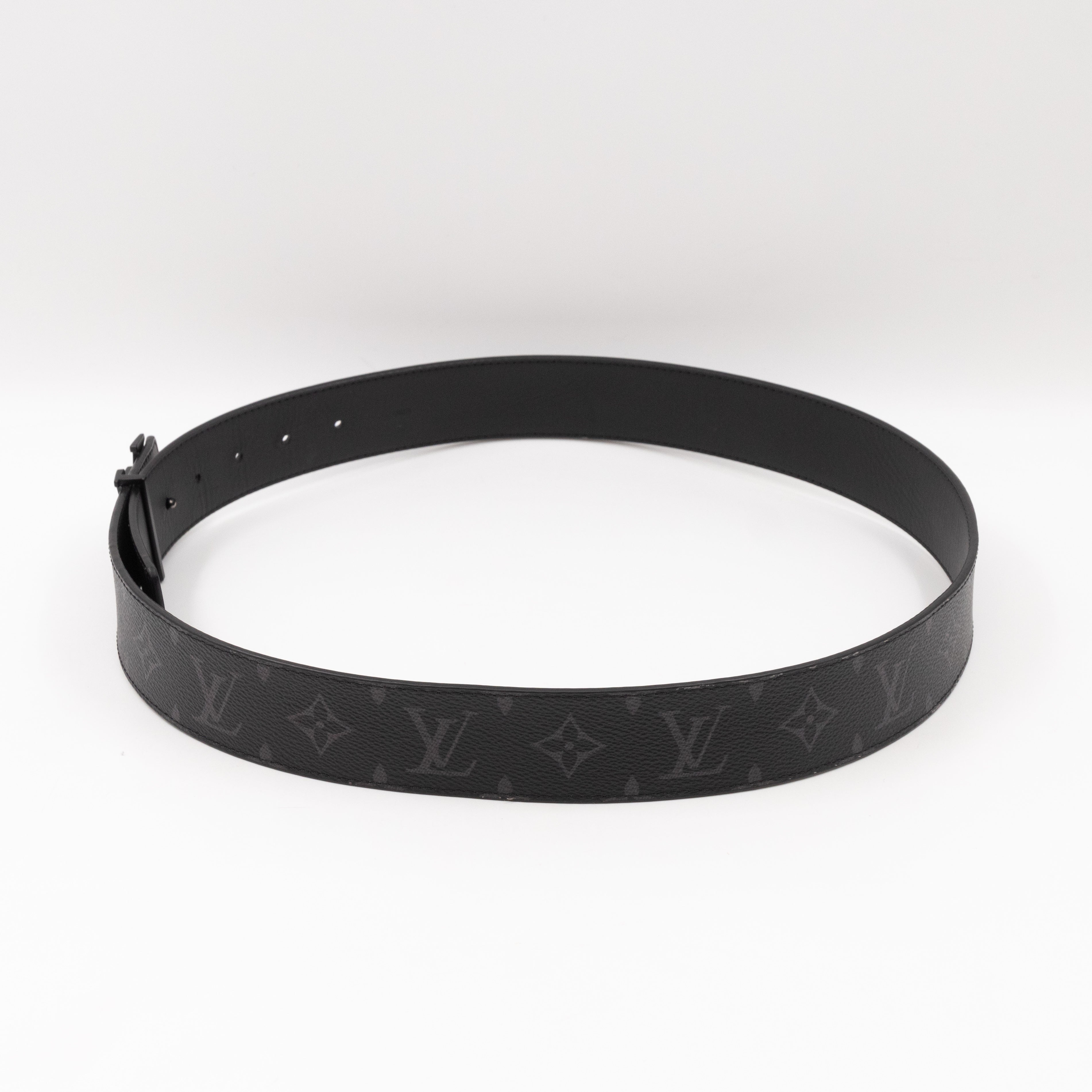 LV Initials Belt Monogram Eclipse Leather 90/36
