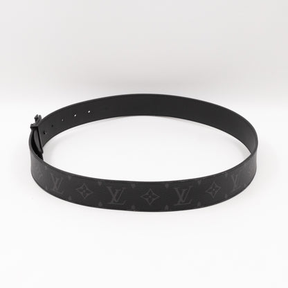 LV Initials Belt Monogram Eclipse Leather 90/36