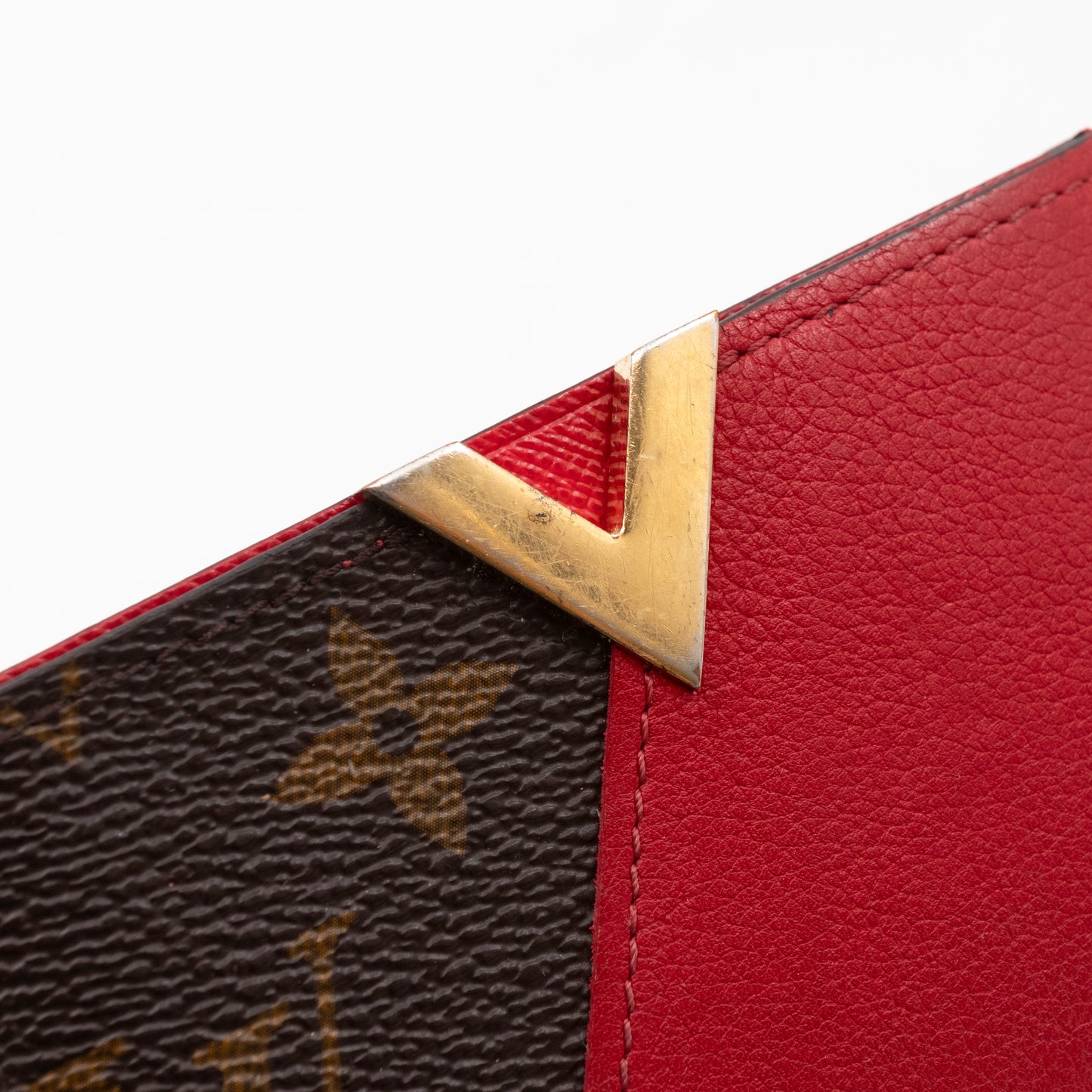 Kimono Card Holder Monogram & Red Leather