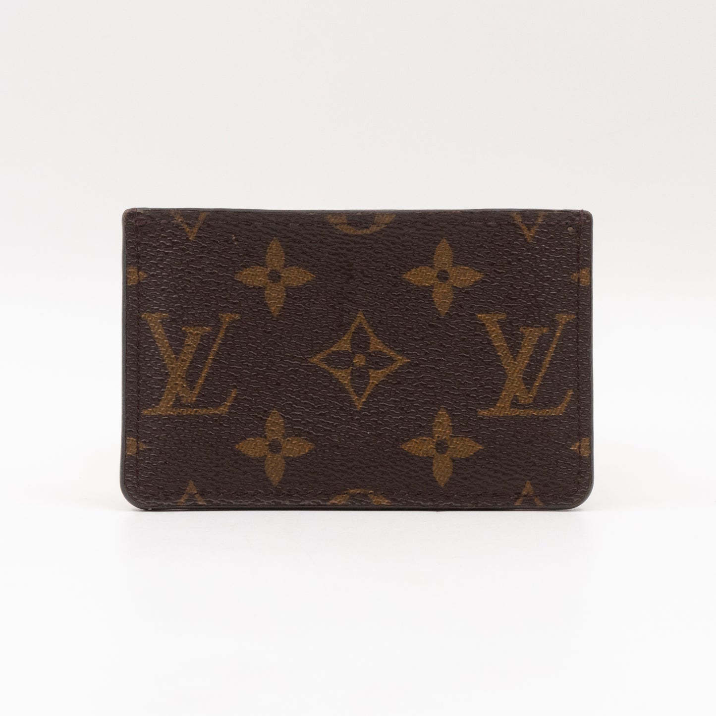 Kimono Card Holder Monogram & Red Leather