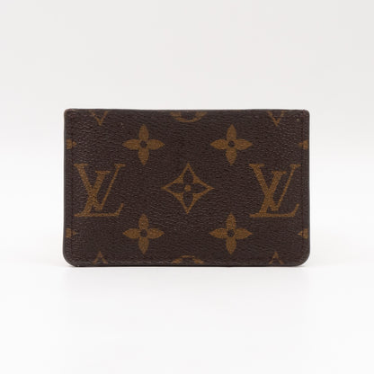 Kimono Card Holder Monogram & Red Leather