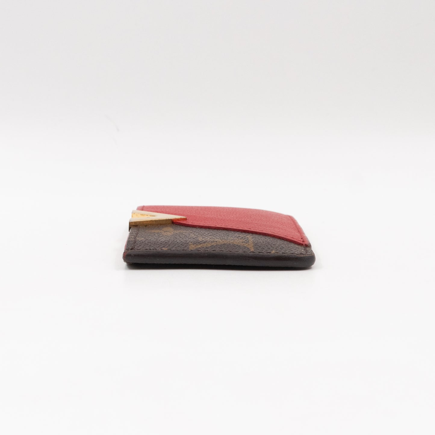 Kimono Card Holder Monogram & Red Leather