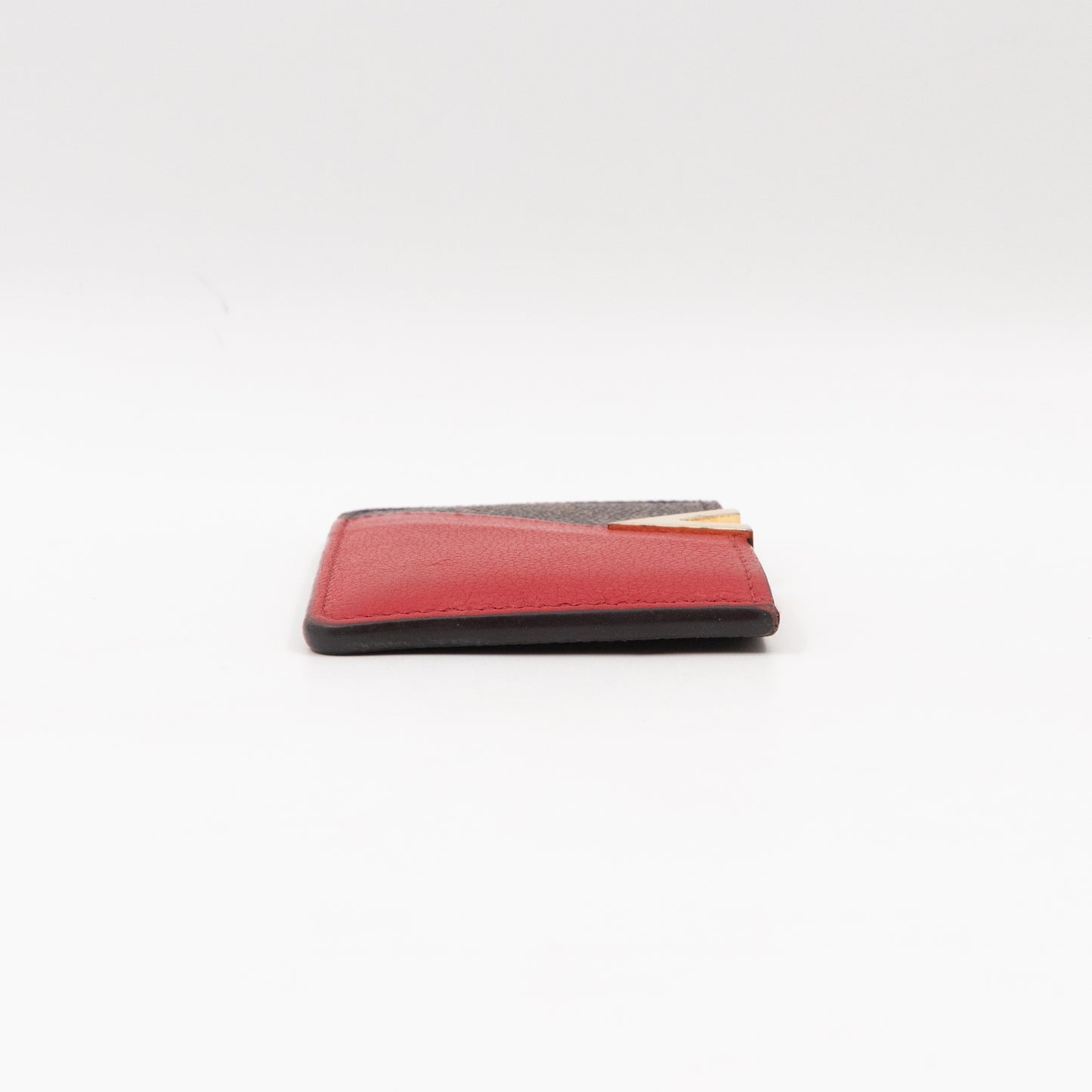 Kimono Card Holder Monogram & Red Leather