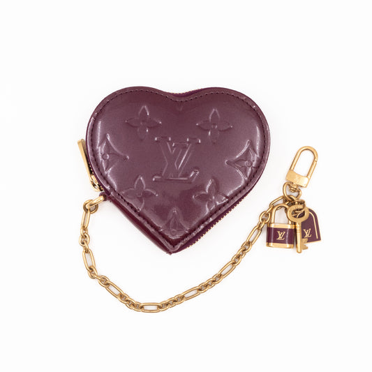 Heart Coin Purse Vernis Violette