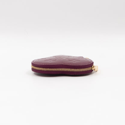 Heart Coin Purse Vernis Violette