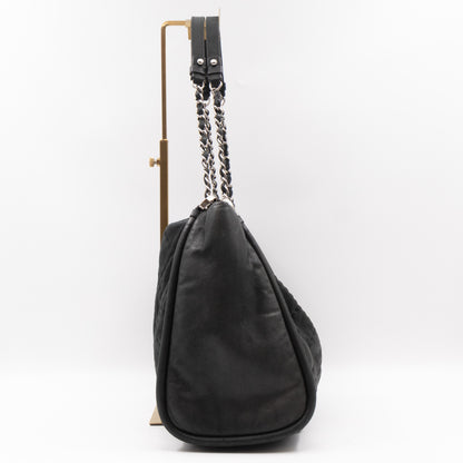 Relax CC Tote Black Iridescent Leather