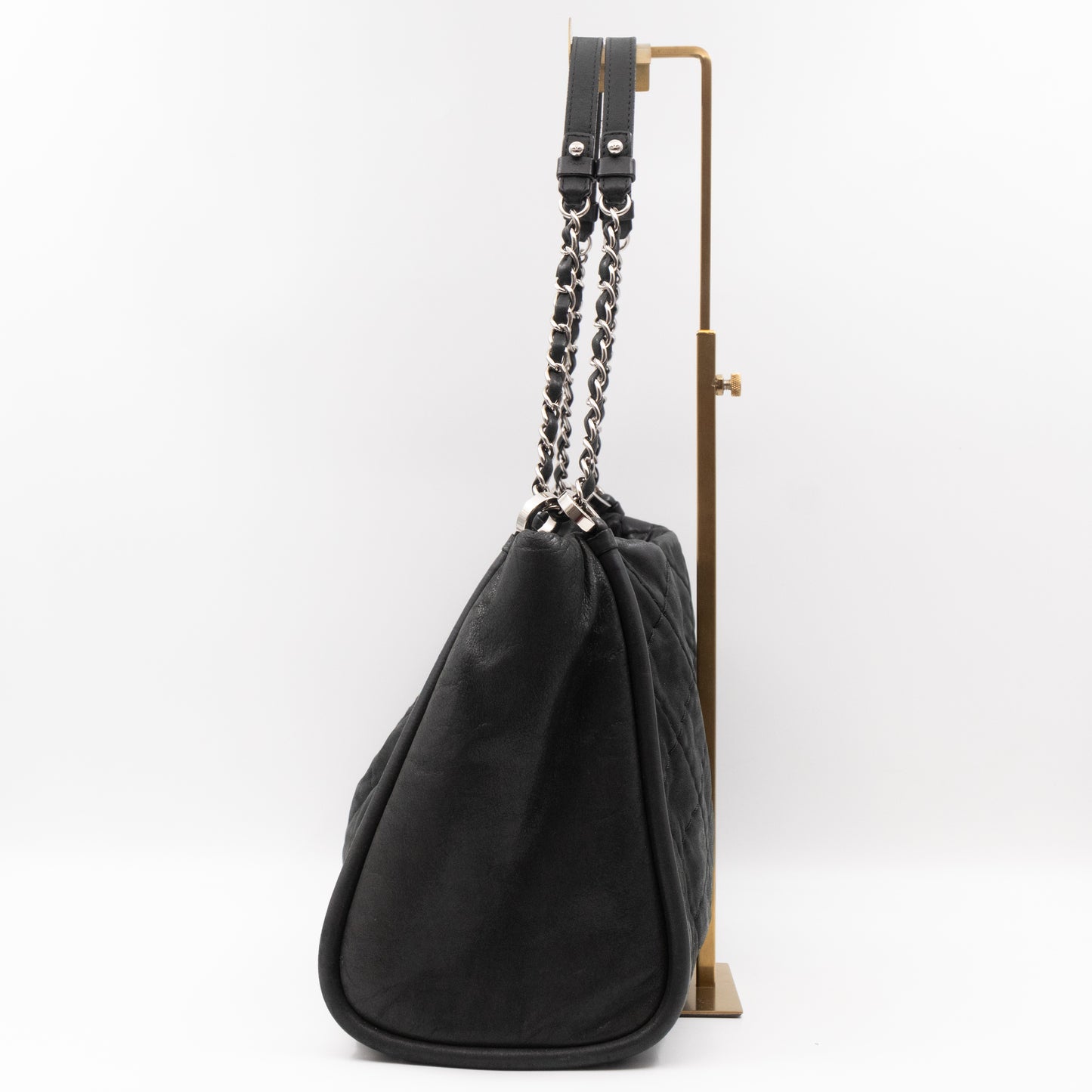 Relax CC Tote Black Iridescent Leather