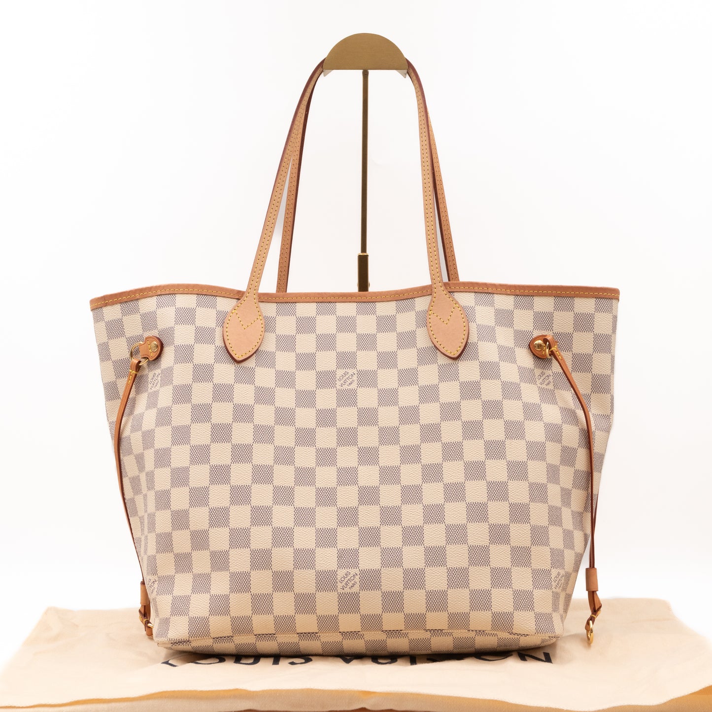 Neverfull MM Damier Azur Rose Ballerine