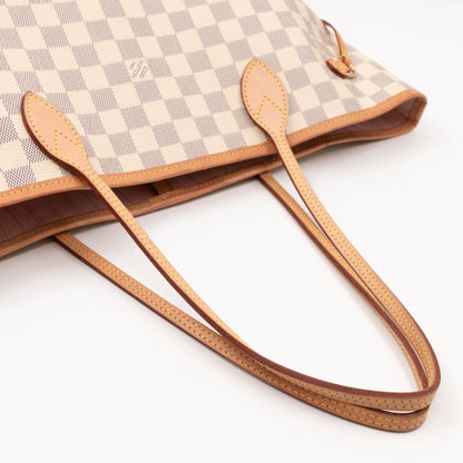 Neverfull MM Damier Azur Rose Ballerine