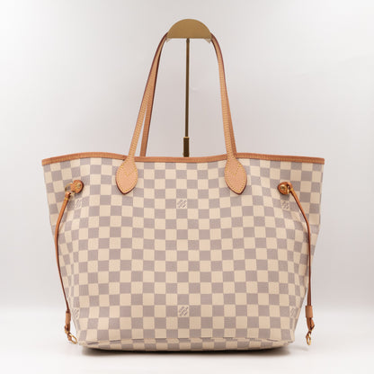 Neverfull MM Damier Azur Rose Ballerine