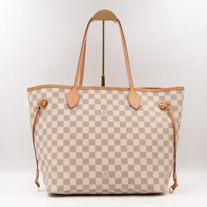 Neverfull MM Damier Azur Rose Ballerine