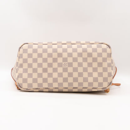 Neverfull MM Damier Azur Rose Ballerine