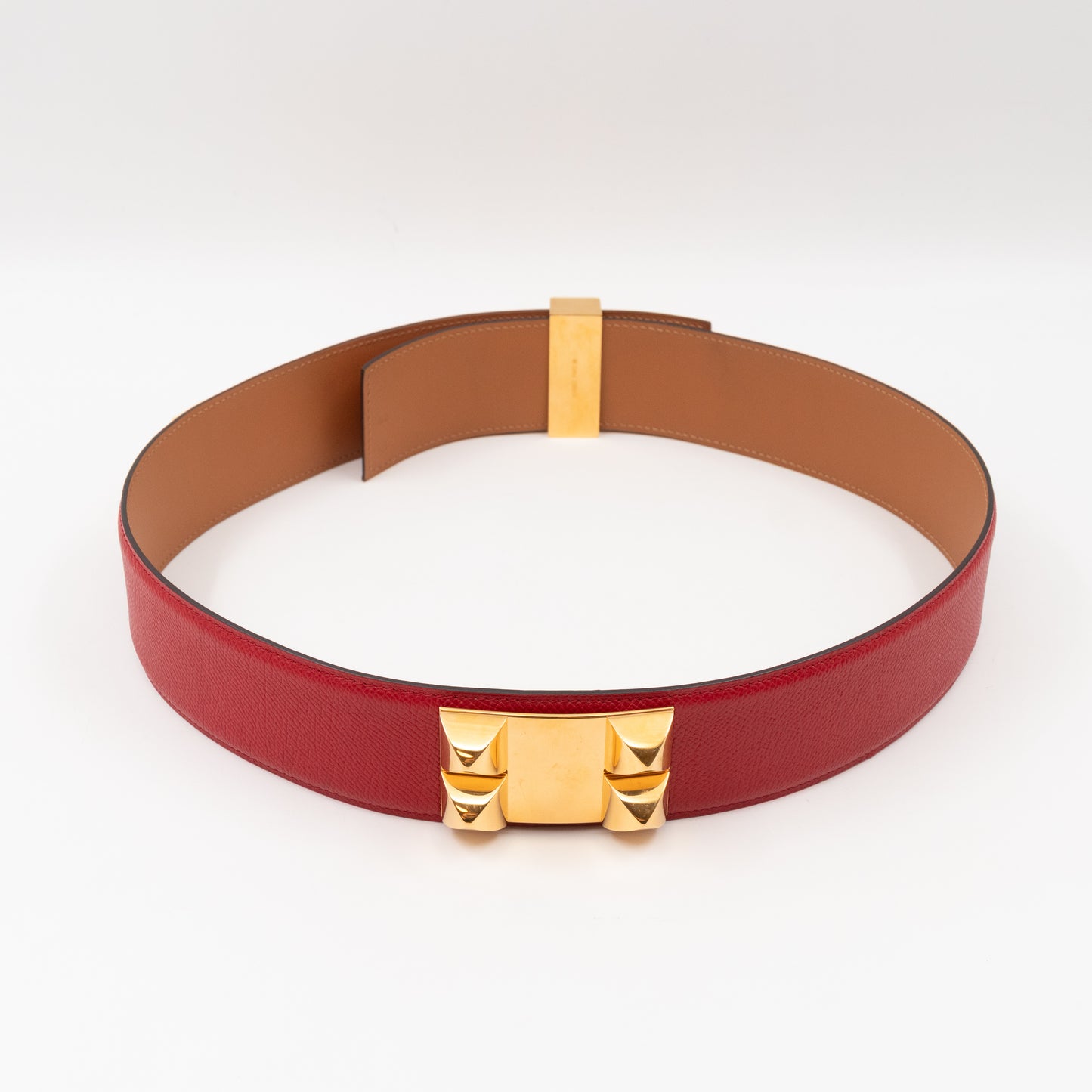 Collier de Chien Wide Belt Red Leather 80/32