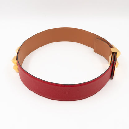 Collier de Chien Wide Belt Red Leather 80/32