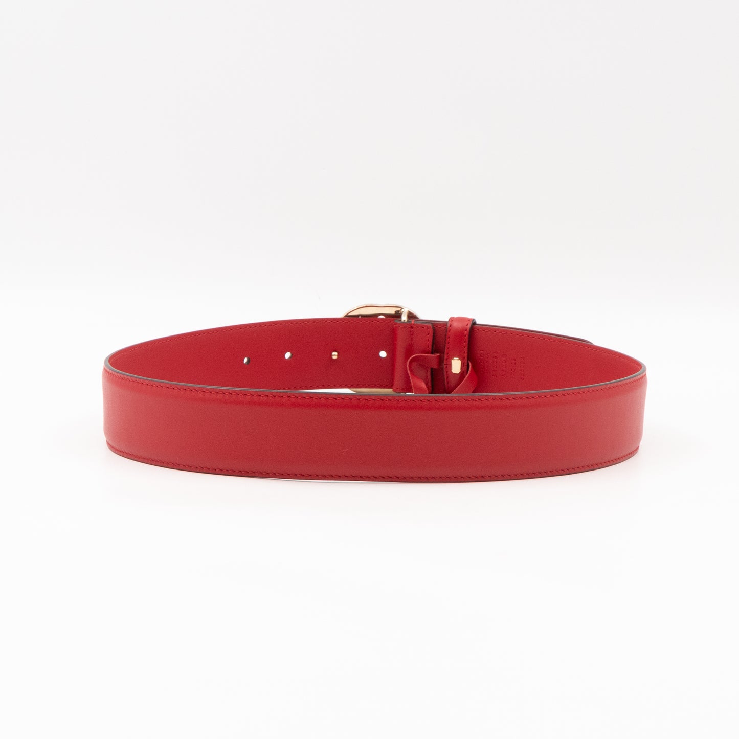 Interlocking G Buckle Belt Red Leather 70/28