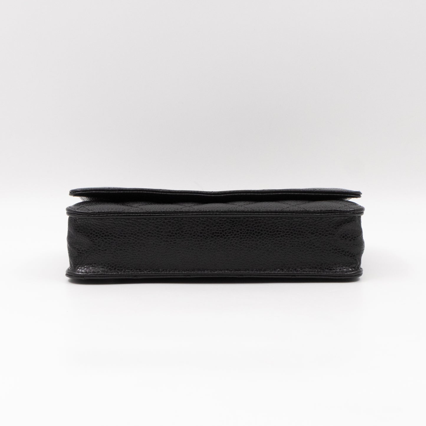 Classic Wallet On Chain Black Caviar Silver